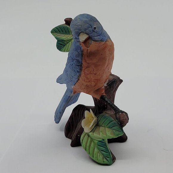 Bluebird on Branch with Flower Decorative Figure - Picture 8 of 11